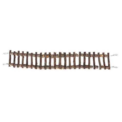 Lazmin112 Holzleiterbrücke für Papagei Chinchilla, Langlebiges Kletternschwungspielzeug für Hamster, Vogelweichleiter (70 cm) von Lazmin112