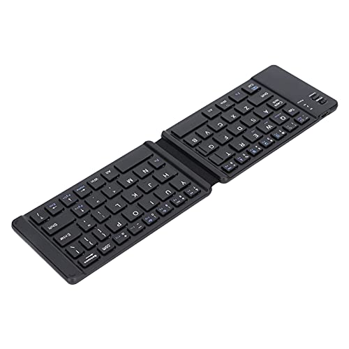 Lazmin112 Klapptastatur, 15 Mm Ultradünne Tragbare Drahtlose -Tastatur, Eingebauter 120-mAh-Akku, Geeignet für Reisen und Unternehmen (Black) von Lazmin112