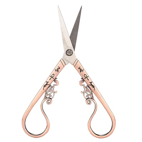 Lazmin112 Kompakte und Leichte Vintage -Schere aus Edelstahl für den Täglichen Haushaltsgebrauch in Stickerei, Nähen und Handwerk (Roségold) von Lazmin112
