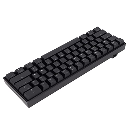 Lazmin112 Mechanische Gaming-RGB-Tastatur, 61 Tasten, DREI Modi Unterstützen Kabellose Tragbare Ergonomische Gaming-Tastatur mit Wiederaufladbarem Akku (Roter Schalter) von Lazmin112