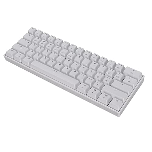 Lazmin112 Mechanische Tastatur, 61 Tasten 3 Modi Kompaktes Ergonomisches Design Layout Schnelle Reaktion Komfortable Gaming-Tastatur für die Arbeit Lernspiel (Blauer Schalter) von Lazmin112