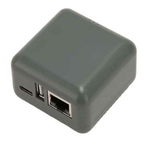 Lazmin112 Mehrbenutzer-Sharing-LAN-USB-Drucker-Server-Adapter mit Remote-Druck, Unterstützt Bis zu 256 GB, Kompatibel mit, (EU-Stecker) von Lazmin112