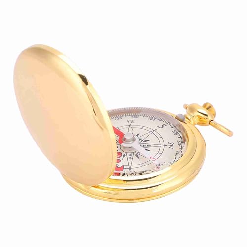 Lazmin112 Outdoor-Kompass, Tragbarer Klappbarer Messing-Taschenuhr-Stil Kompass Spiegelpolierter Klappkompass Tragbare Grö Lazmin112 Outdoor-Kompass, Tragbarer Klappbarer Messing-Taschenuhr-Stil Kompass Spiegelpolierter Klappkompass Tragbare Grö von Lazmin112