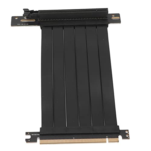 Lazmin112 PCI-E-Verlängerungskabel, 15 cm 128 Gbit/s Stabile Hochgeschwindigkeitsübertragung PCI E X16 3.0 Riser-Karte für Grafikkarte Soundkarte Netzwerkkarte (Black) von Lazmin112