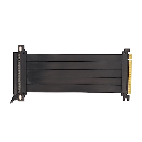 Lazmin112 PCIE-Verlängerungskabel, PCIE 4.0 X16 Extender Riser-Kabel, Hohe Abschirmung, 180 Grad Flexibles PCIE 4.0-Verlängerungskabel, für Grafikkarte (Schwarz) von Lazmin112