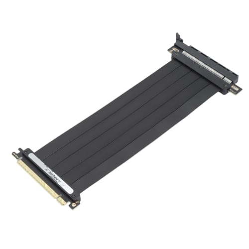 Lazmin112 PCIe 4.0 X16 Riser-Kabel, GPU-Verlängerungskabel mit Hoher Geschwindigkeit, Flexibel, Doppelseitig, 180 Grad Geschirmt, für RTX4090 RTX3090ti RTX3090 RTX3080ti (300 mm) von Lazmin112