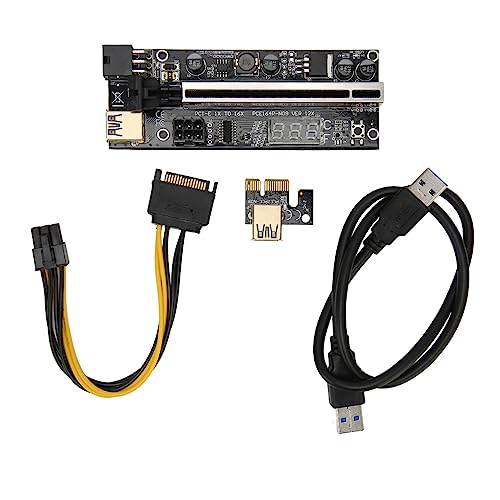 Lazmin112 PCIe-Riser, 1 X 4 X 8 X 16 X PCI E-Adapter, Flexibles Expander-Verlängerungskabel, Zwei 6-polige Temperatursensoren, USB 3.0-Netzkabel, für Grafikerweiterung, für Bergbau Lazmin112 PCIe-Riser, 1 X 4 X 8 X 16 X PCI E-Adapter, Flexibles Expander-Verlängerungskabel, Zwei 6-polige Temperatursensoren, USB 3.0-Netzkabel, für Grafikerweiterung, für Bergbau von Lazmin112