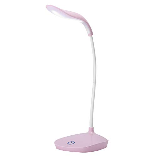 Lazmin112 Schreibtischlampe, Tragbare Touch Control-Augenschutz-Tischleuchte, 3 Helligkeitsstufen, USB Wiederaufladbar, Geeignet für Schüler (Rosa) von Lazmin112