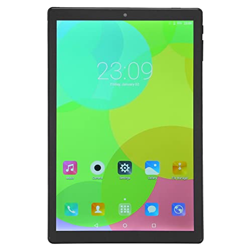 Lazmin112 Schwarzes Tablet, 10,1 Zoll IPS 2560 X 1600 HD-Bildschirm, 6 GB RAM 128 GB ROM, Octa-Core-2,0-GHz-CPU, Dual-Kamera-Lautsprecher, für Büro-, Schul- und Heimreisen von Lazmin112