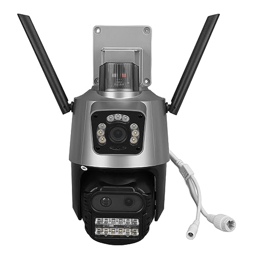 Lazmin112 Sicherheitskameras, 6K 9MP Dual-Screen-Überwachungskamera mit Automatischer Verfolgung, IP66 Wasserdicht, Bewegungserkennung, 2-Wege-Audio, Nachtsicht, Sicherheits-WLAN-Kamera von Lazmin112