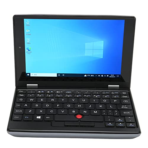 Lazmin112 Tragbarer 7-Zoll-Touchscreen-Laptop mit 12 GB RAM, Mehreren Schnittstellen, Stilvollem Design und Metallgehäuse (12G+128G EU-Stecker) von Lazmin112