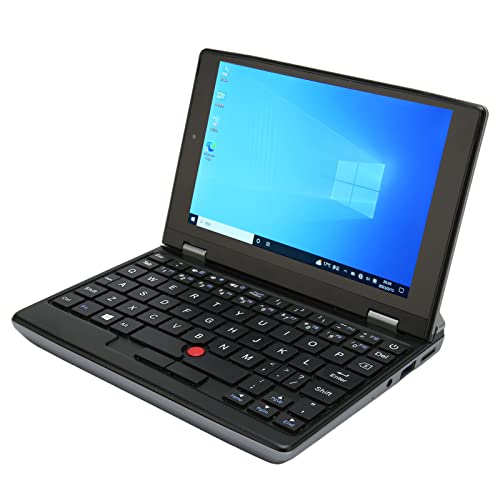 Lazmin112 Tragbarer 7-Zoll-Touchscreen-Laptop mit 12 GB RAM, Mehreren Schnittstellen, Stilvollem Design und Metallgehäuse (12G+256G EU-Stecker) von Lazmin112