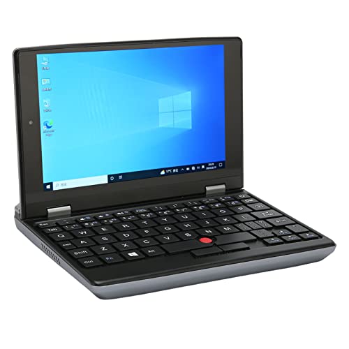Lazmin112 Tragbarer 7-Zoll-Touchscreen-Laptop mit 12 GB RAM, Mehreren Schnittstellen, Stilvollem Design und Metallgehäuse (12G+512G EU-Stecker) von Lazmin112
