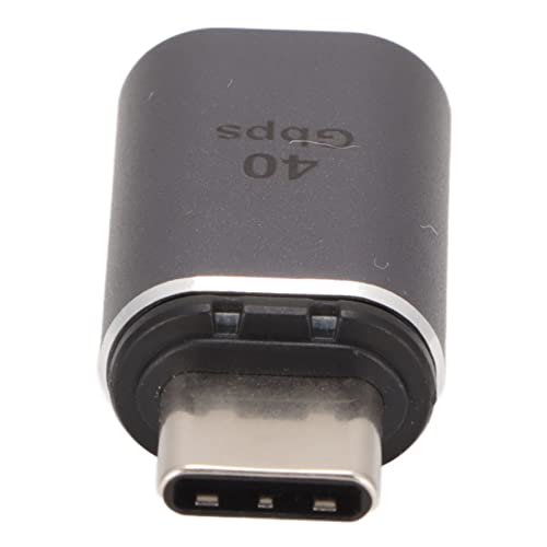 Lazmin112 USB C Magnetischer Adapter, Reversible Design Aluminiumlegierung Aussehen 40 Gbit/s Übertragungsrate Typ C Anschluss für Büro für Handy Laptop Tablet (Gerader Kopf) von Lazmin112