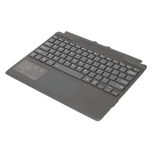 Lazmin112 Ultraflache Kabellose Tastatur in Schwarz mit Touchpad, BT5.0, Schnelles Tippen, Pro 8 X 9 Tablet-Tastatur (Mit bunter Hintergrundbeleuchtung (450-mAh-Akku)) von Lazmin112