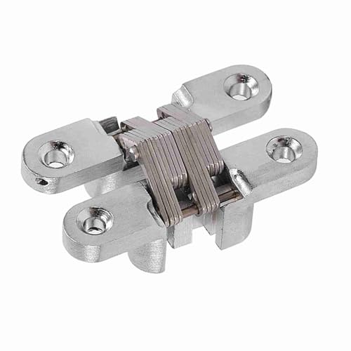 Lazmin112 Verstecktes Scharnier, 180 Grad ZinkleGierung Unschichtbare Falttür Kreuz Versteckte Scharniere (60,4 mm) von Lazmin112