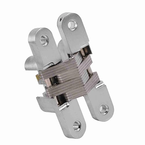 Lazmin112 Verstecktes Scharnier, 180 Grad ZinkleGierung Unschichtbare Falttür Kreuz Versteckte Scharniere (94 mm) von Lazmin112
