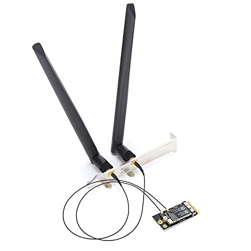 WiFi-Adapter, Wireless-Netzwerkkarte auf NGFF M.2-Anschlussadapter, kein Zusätzliches Netzteil Erforderlich, Geeignet für Os Notebook A1369 / A1370 Laptop (Inklusive externer von Lazmin112