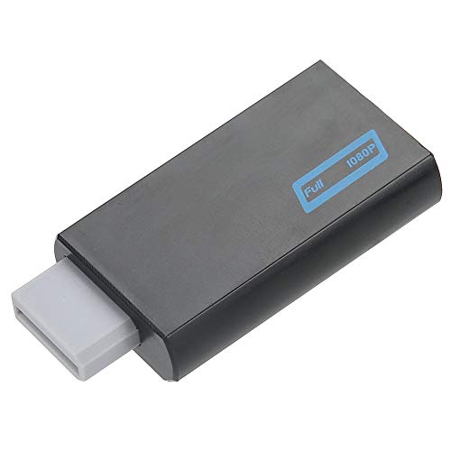 Lazmin112 Wii-zu-HDMI-Konverter, Full-HD-720 / 1080P-Wii-zu-HDMI-Konverteradapter mit 3,5-mm-Video-Audio-Buchse und HDMI-Ausgangsunterstützung für Alle Wii-Anzeigemodi von Lazmin112