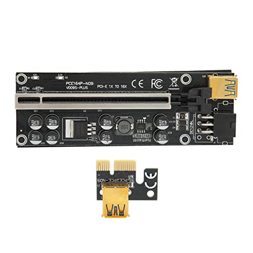 PCI-E Riser-Karte, 6PIN-Schnittstelle 1x Bis 16x Grafik-Verlängerungskabel Riser-Adapterkarte, Unterstützung für Linx/XP / Win7/8/10 System von Lazmin112