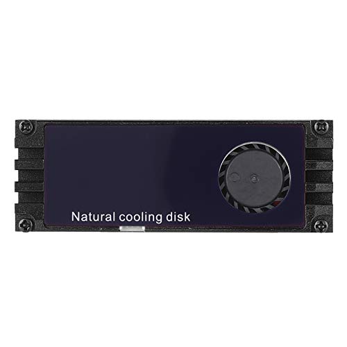 Solid-State-Laufwerk-Heizkörper, Aluminiumlegierung, SSD-Luftkühler mit OLED-Temperaturanzeige, für M.2 Kühlkörper Thermopad (schwarz) von Lazmin112