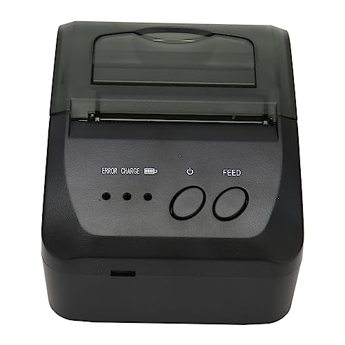 Tragbarer Etikettendrucker, 58-mm-Thermodrucker mit, Schnelles Drucken, Gezahnte Klinge, Kompatibel mit Win 9X/2000/2003/7/XP/8/10/11, Vista, OS X Laptop, von Lazmin112