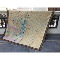 Boho Vintage Kantha Quilt Handgemacht Decke Wendbare Baumwolle Sari Tagesdecke Handgenäht Boho Vintage Kantha Quilt Handgemacht Decke Wendbare Baumwolle Sari Tagesdecke Handgenäht von LazuWork