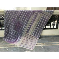 Vintage Kantha Quilt Aus Baumwolle Handgenähte Ralli-Decke von LazuWork