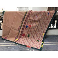 Vintage Kantha Quilt, Vintage Sari Quilt, Decke, Handgemachte Twin Size Bettdecke, Recycelte Kantha, Reversible Quilt, Ethno Quilt von LazuWork