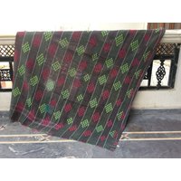 Vintage Sari Patchwork Kantha Quilt Handgenähter Boho Überwurf Aus Baumwolle von LazuWork