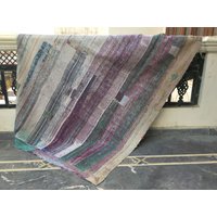 Wohnkultur Vintage Kantha Quilt, Patchwork Handgefertigte Baumwolle Sari Decke, Boho Decke von LazuWork