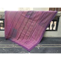 Vintage Kantha Quilt Handgemachter Patchwork Sari Überwurf Aus Baumwolle von LazuWork