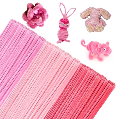 300 Skt Pfeifenreiniger 3 Farben Pfeifenreiniger Helle zum Basteln Pfeifenputzer Zum Basteln Chenilledraht Pfeifenputzer Biegeplüsch Basteldraht für DIY Handwerksprojekte (Rosa) 300 Skt Pfeifenreiniger 3 Farben Pfeifenreiniger Helle zum Basteln Pfeifenputzer Zum Basteln Chenilledraht Pfeifenputzer Biegeplüsch Basteldraht für DIY Handwerksprojekte (Rosa) von Lazulithic