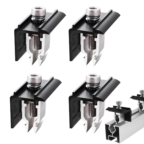 4 Stück Endklemme Halterung Balkonkraftwerk 30mm Endklemmen 30mm schwarz Solarpanel Halterung Randklemme Befestigung Solarmodul Set für gerahmte Modulhöhe 30mm-45mm (4pcs) von Lazulithic