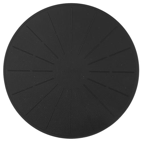 Lazy K Induktionsherdmatte – Silikon-Fiberglas-Kratzschutz – für magnetischen Herd – rutschfeste Pads verhindern das Verrutschen der Töpfe während des Kochens (27,9 cm), schwarz von Lazy K