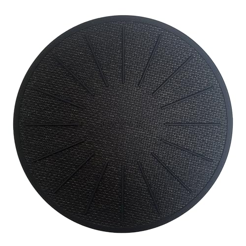 Lazy K Induktionskochfeldmatte – Silikon-Fiberglas-Kratzschutz – für Magnetherd – rutschfeste Pads verhindern, DASS Töpfe während des Kochens verrutschen, Schwarz (15,7 cm) von Lazy K