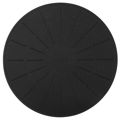 Lazy K Induktionskochfeldmatte – Silikon-Fiberglas-Kratzschutz – für Magnetherd – rutschfeste Pads verhindern, DASS Töpfe während des Kochens verrutschen, Schwarz (23,9 cm) von Lazy K