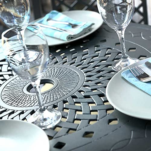 Lazy Susan 80 cm Runder Anna Gartentisch in Schiefergrau mit 2 Kate Stühlen und grüne Sitzkissen | Nachhaltiges Sandguss-Aluminium | Wetterfest | Rostfrei | Wartungsarm | 3 Jahre Garantie Lazy Susan 80 cm Runder Anna Gartentisch in Schiefergrau mit 2 Kate Stühlen und grüne Sitzkissen | Nachhaltiges Sandguss-Aluminium | Wetterfest | Rostfrei | Wartungsarm | 3 Jahre Garantie von Lazy Susan