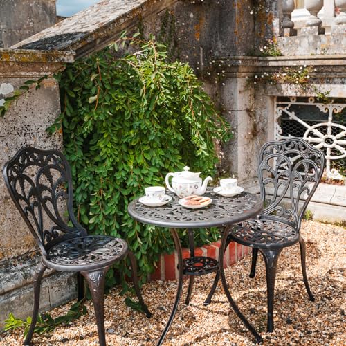 Lazy Susan Bistrotisch Tulipe 60 cm | Rund 2-Sitzer | Aluminiumguss | Wetterfest | 3 Jahre Garantie | Bronzefarben Lazy Susan Bistrotisch Tulipe 60 cm | Rund 2-Sitzer | Aluminiumguss | Wetterfest | 3 Jahre Garantie | Bronzefarben von Lazy Susan