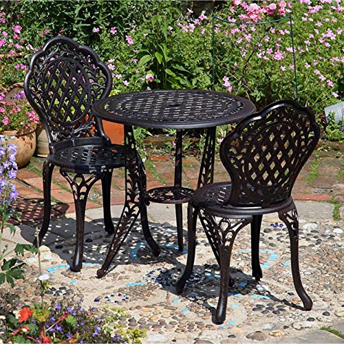 Lazy Susan Ivy 2-Sitzer-Bistro-Set | Aluminiumguss-Gartenmöbel-Set | Wetterfest | Wartungsfrei | 2 x Bistro-Stühle | Antik Bronze Lazy Susan Ivy 2-Sitzer-Bistro-Set | Aluminiumguss-Gartenmöbel-Set | Wetterfest | Wartungsfrei | 2 x Bistro-Stühle | Antik Bronze von Lazy Susan