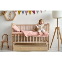 Bio Musselin Kinderbettwäsche, Babybettwäsche, Babybettwäsche Mädchen, Bettbezug Und Kissenbezug, Nachhaltige Bettwäsche Für Kleinkinder Babys von LazyBunnyStudio