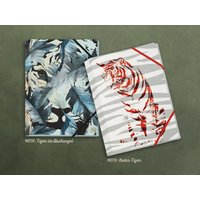 Mini-Sammelmappe ›Tiger‹; Kleiner Ordnungshelfer, Gutscheinmappe, Geschenk, Reisebegleiter, Dschungel von LazyDayPaper