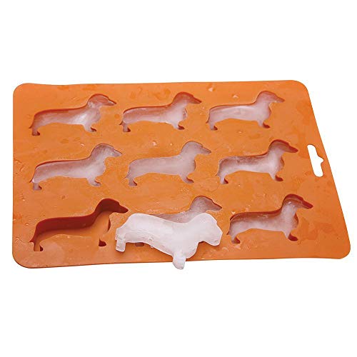 Lazzboy Dackel-eiswürfelbehälter-silikon-hundeform-Form-süßigkeit, Die Gelatine-Einstellung Bildet Silikon Eiswürfelform, Eiswürfel Silikonformen, Eiswürfelbereiter Ice Tray Cube Fach Box (Orange) Lazzboy Dackel-eiswürfelbehälter-silikon-hundeform-Form-süßigkeit, Die Gelatine-Einstellung Bildet Silikon Eiswürfelform, Eiswürfel Silikonformen, Eiswürfelbereiter Ice Tray Cube Fach Box (Orange) von Lazzboy