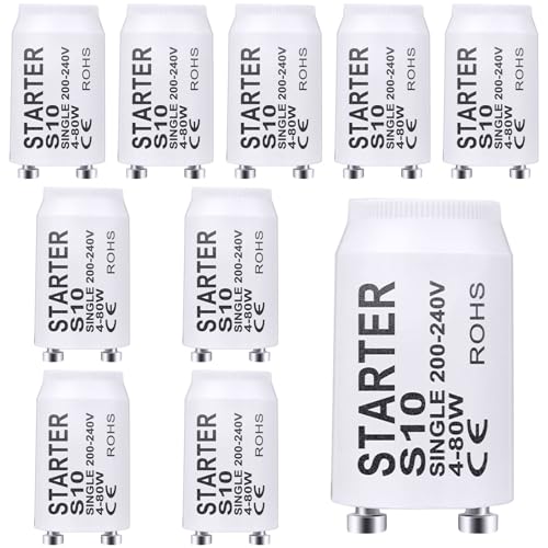 10 Stück Starter Leuchtstoffröhre S10 4-80W 200-240V Leuchtstoff Röhrenlampe Starter Langes Leben Starter für Leuchtstofflampen Fuoreszierendes Licht Einzelschaltung von Leuchtstoffröhren 10 Stück Starter Leuchtstoffröhre S10 4-80W 200-240V Leuchtstoff Röhrenlampe Starter Langes Leben Starter für Leuchtstofflampen Fuoreszierendes Licht Einzelschaltung von Leuchtstoffröhren von LbsAMP