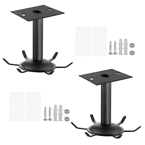 LbsAMP 2 Stück Hakenleiste Edelstahl für Küchenutensilien 360° Drehbarer Küchenutensilienhaken mit 6 Haken Verschraubbar und Selbstklebend(mit Schrauben Dübel Klebeband) für Küche/Bad/Garderobe von LbsAMP