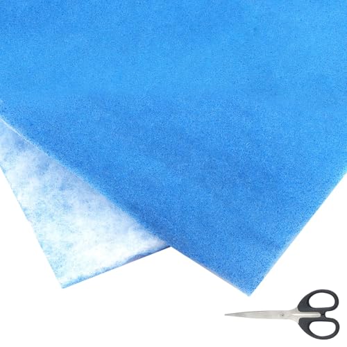 Filtermatte Luftfiltermatte G4 Blau und Weiß 1×1M mit 1 Schwarz Schere Filtervlies Abzugshaube Zuschneidbar Universal Ersatzfilter Staubfilter Luftfilter für Lüftungsanlage Lüfter Hausgeräte von LbsAMP