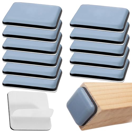 LbsAMP 12Stück Teflongleiter Selbstklebend 40x40mm Quadrat Möbelgleiter Teflon PTFE Mobile Möbel Effektiv Schützen Bewegen Bodengleiter Teppichgleiter für Stühle Böden Teppiche Schwere Möbel von LbsAMP