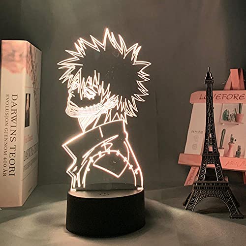 3D Illusion Lampe Anime Mein Held Akademie Dabi LED Nachtlicht Für Schlafzimmer Dekor USB RGB Bunte Lampe Kind Geburtstagsgeschenk-7 Farben Keine Fernbedienung von Lbvrgg