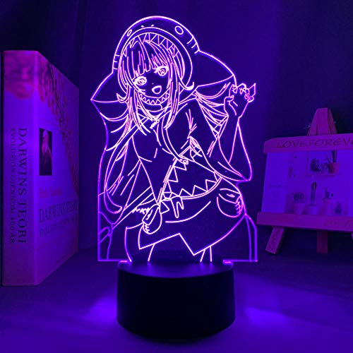 3D Illusion Light Island Kyushu Wirkung LED Nachtlicht Für Kinder LED USB Batterie Gawr Gura Spiel Zimmer Dekor Geburtstagsgeschenk-16 Farbe mit Fernbedienung_Ad1. von Lbvrgg