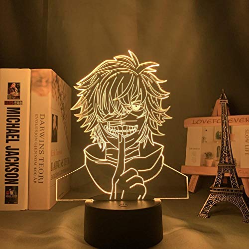 Anime 3D Illusion Licht Tokyo Ghoul Lampe Ken Kaneki für Dekoration Nachtlicht LED Nachtlicht Tokyo Ghoul Geburtstagsgeschenk-16 Farbe mit Fernbedienung von Lbvrgg